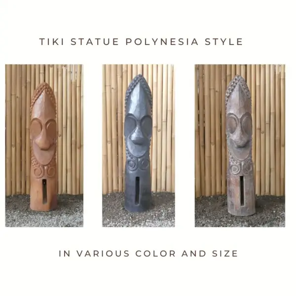 Product image 1 of the product “Tiki Statue Polynesia style. From coconut palm, in the sizes from 80cm to 125cm. Black, Transparant, Black & white color ”